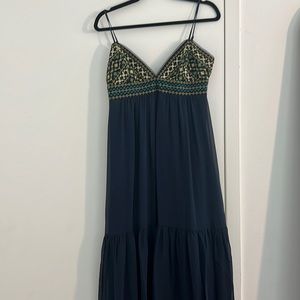 BCBG Max Azria Embroidered Maxi Dress- Size Small
